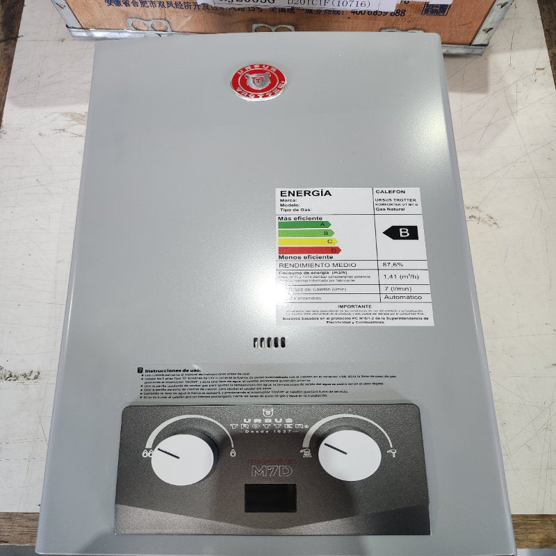 Calefont Ionizado URSUS TROTTER KOMFORTEK UT M7-D 7 Litros Gas Natural