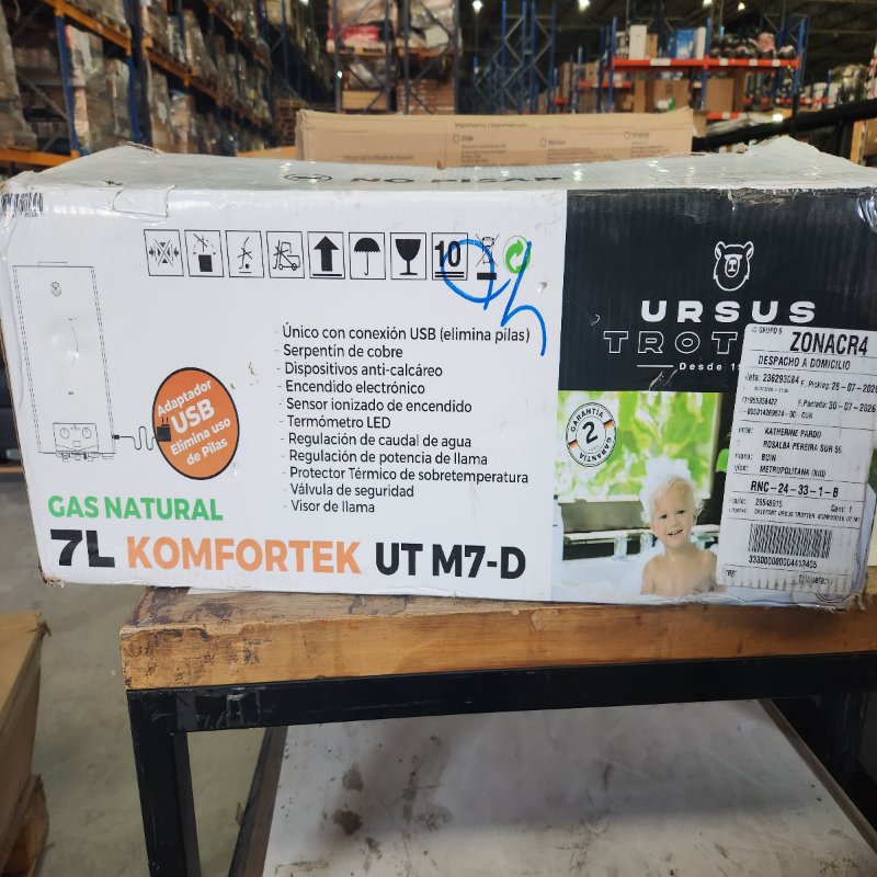Calefont Ionizado URSUS TROTTER KOMFORTEK UT M7-D 7 Litros Gas Natural