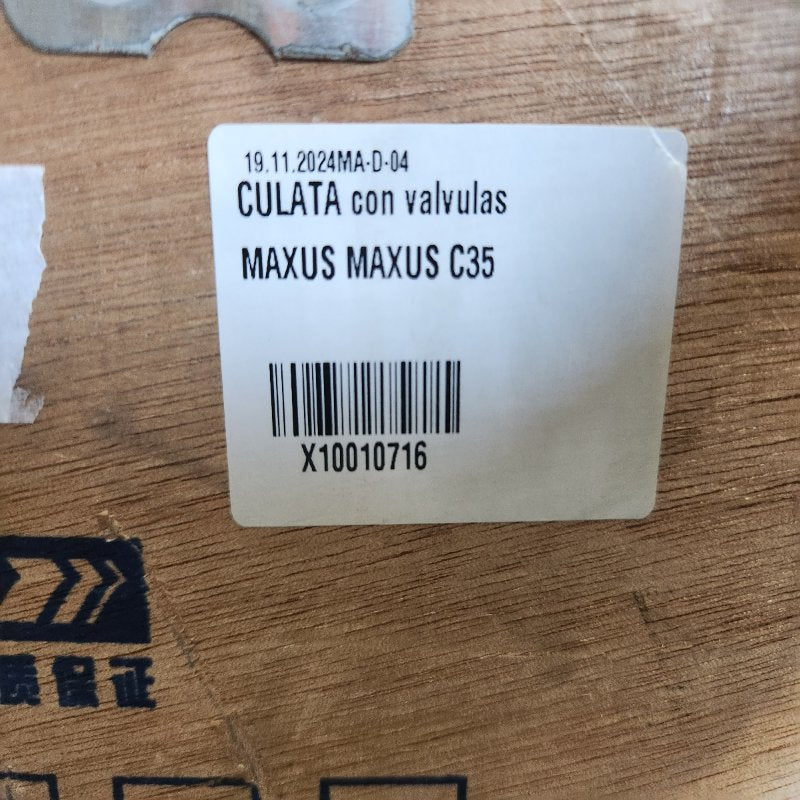 Culata con Válvulas para Motor Maxus C35