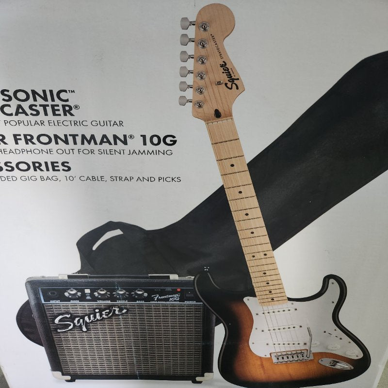 Pack de Guitarra Eléctrica Squier Sonic Strat Sunburst Diestro Arce