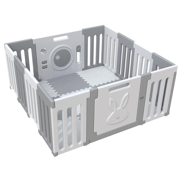 Corral Didáctico de Juegos Bunny Grey Requena Blanco/Gris
