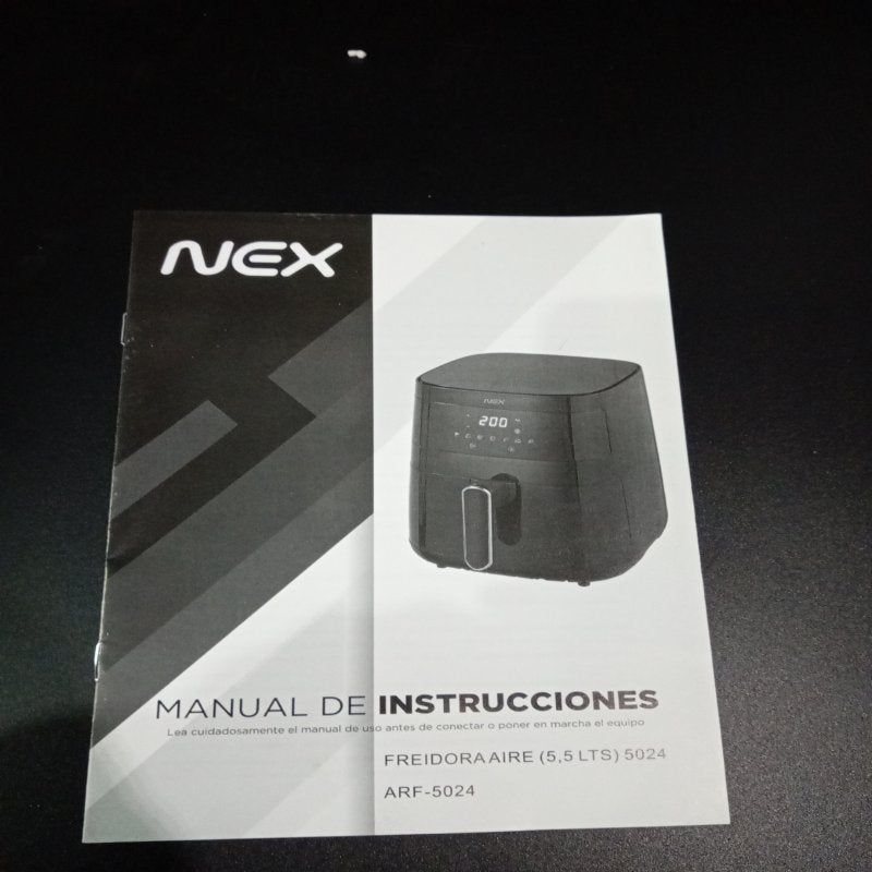 Freidora de Aire NEX ARF-5024 5.5 Litros, Negro