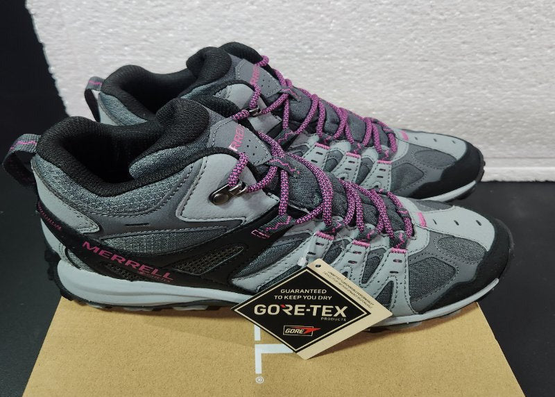 Botín de Senderismo Merrell Accentor 3 Sport Mid GTX, Gris Mujer