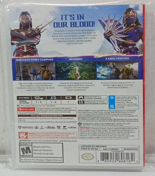Juego Nintendo Switch Mortal Kombat 1