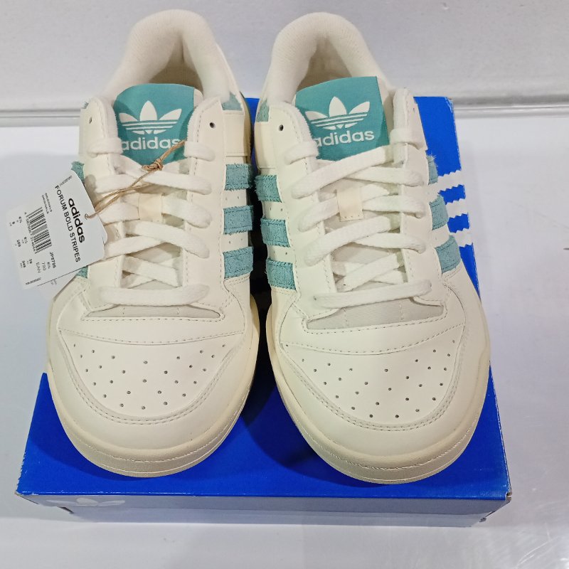 Zapatillas Adidas Forum Bold Stripe Blanco/Turquesa 39 Femenino