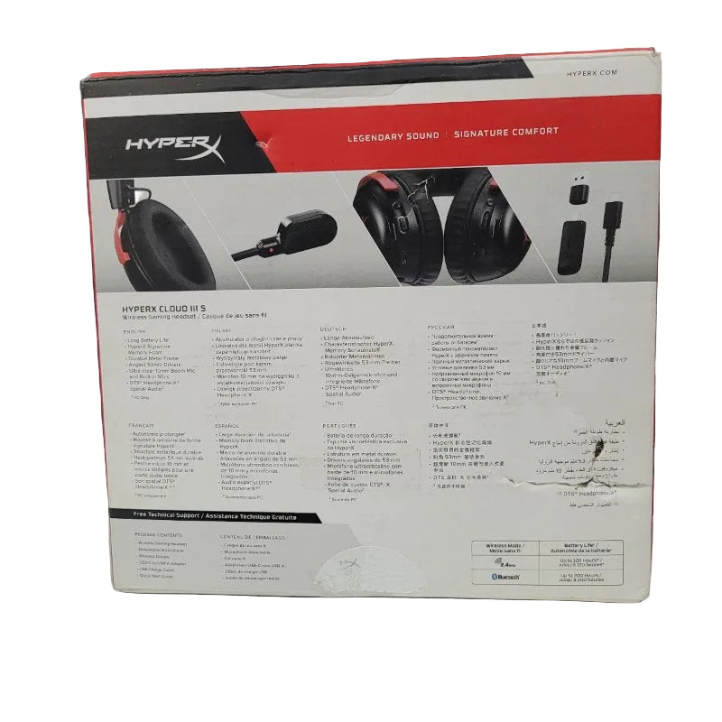 Audífonos Gamer HyperX Cloud III wireless