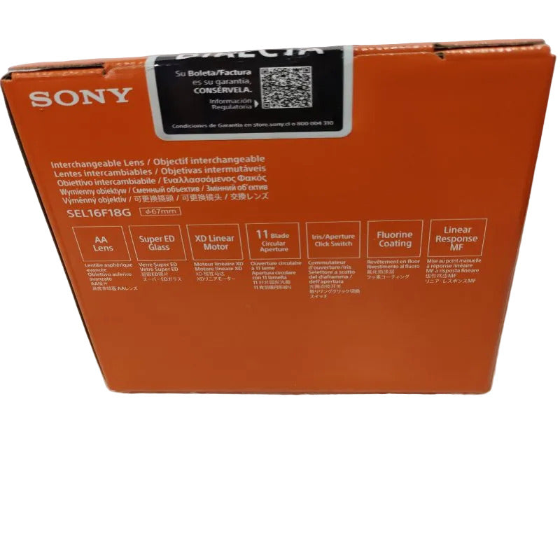 Lente Sony SEL16F18G FE 16mm F1.8 G
