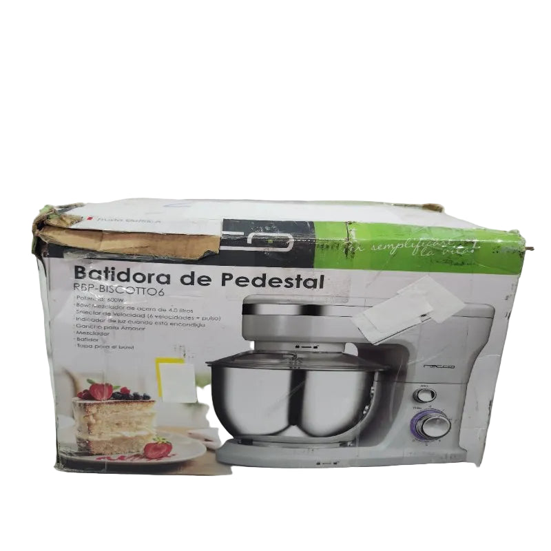 Batidora Pedestal Recco RBP-BISCOTTO6 Blanco 4 Litros