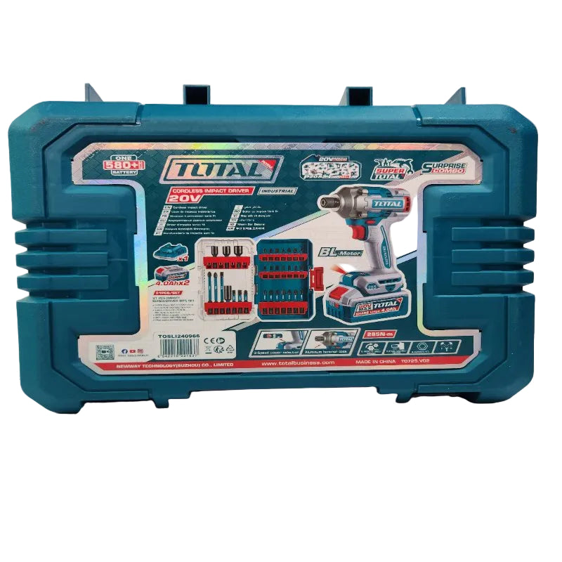 Taladro Atornillador Inalámbrico 20V con Llave de Impacto Total