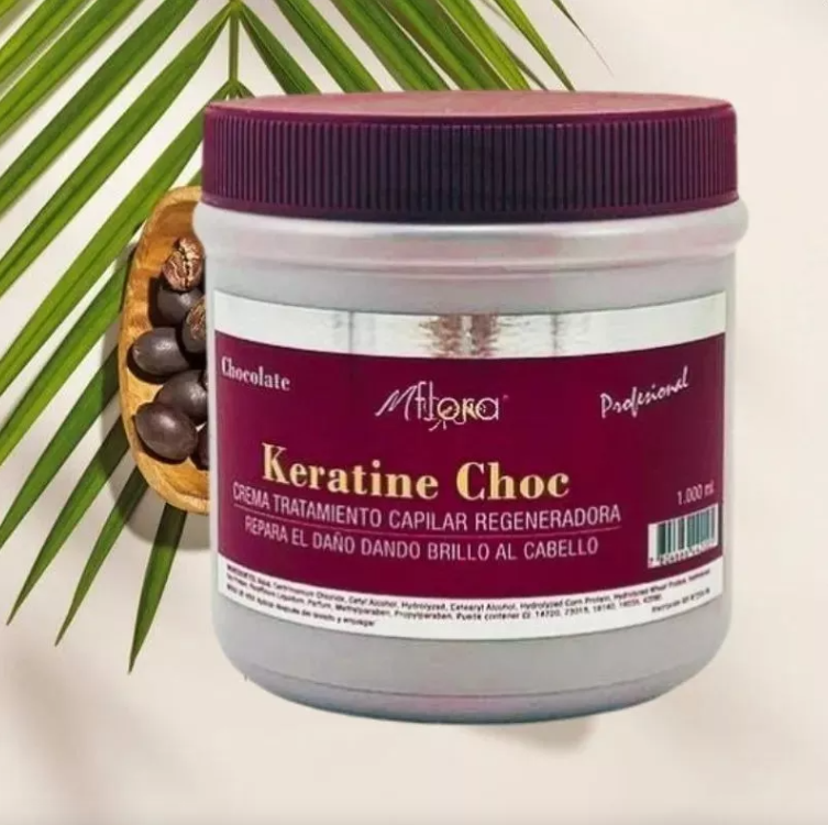 Pack crema tratamiento capilar MFLORA + Grow Up Keratine Choc + Liso anti frizz + Mascara 550 GR + 500 GR + 1 KG 7 unidad Femenino