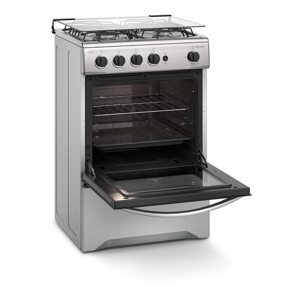 Cocina a Gas Licuado Mademsa M520T 4 Quemadores, Color Negro/Plomo