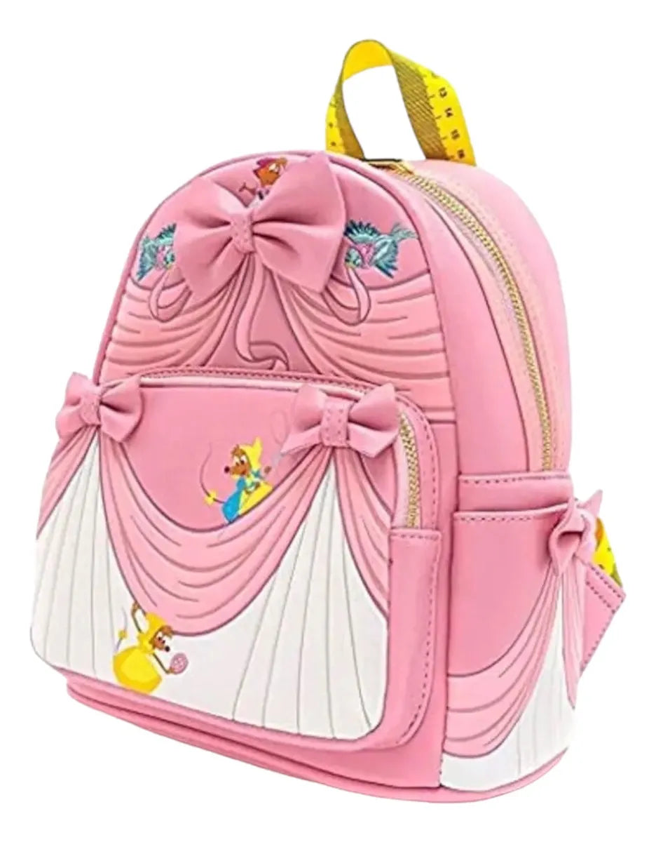 Mochila Pequeña Disney Loungefly Cenicienta + Bolsa De Regalo Rosa