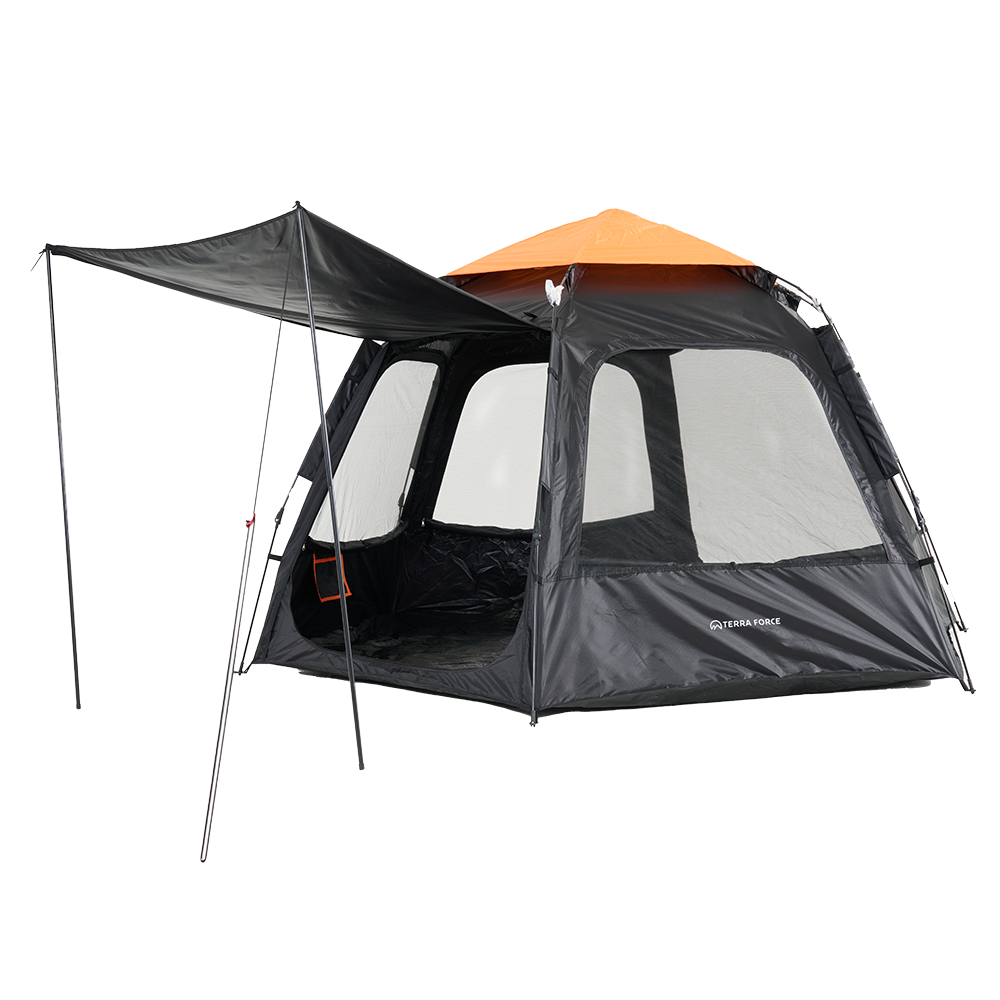 Carpa Semi Automatica 4-5P Terra Force Morrillos Negro
