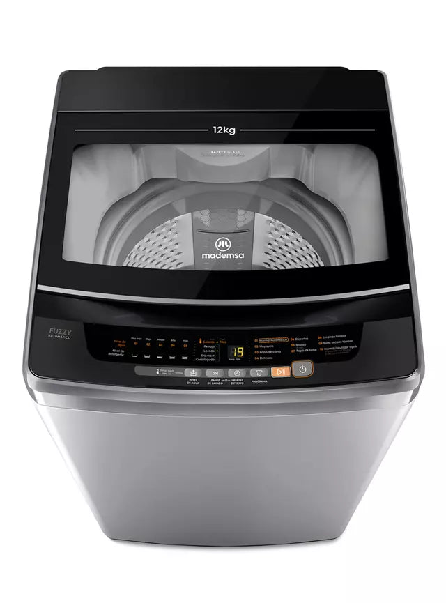 Lavadora Automática Carga Superior Mademsa 12 kg Gris