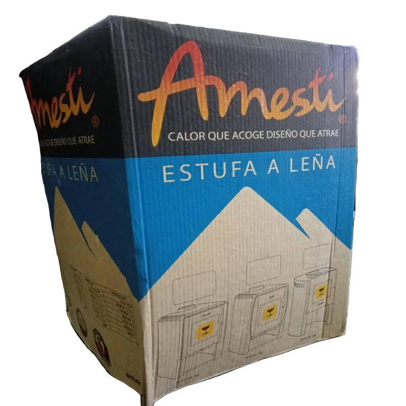 Estufa a Leña Amesti Firelog 380 Negro