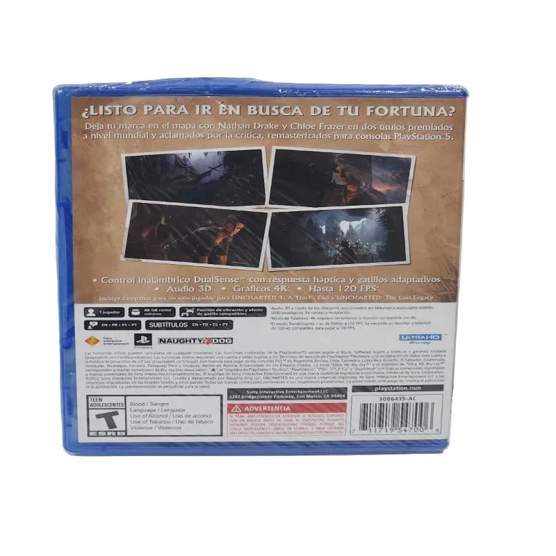 Juego CD PS5 Uncharted Colección Legado de Ladrones Remastered