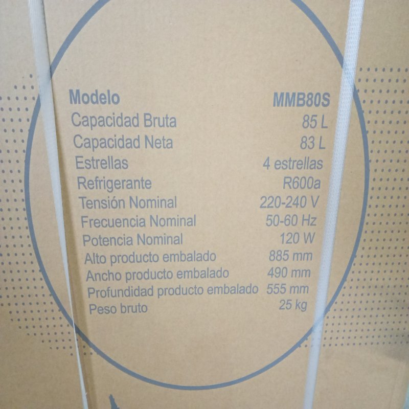 Mini Refrigerador Mademsa MMB80S Inox 83 Litros