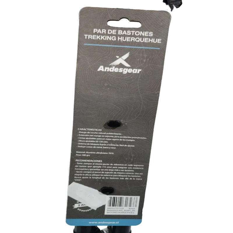 Bastones de Trekking Aluminio Andesgear Huerquehue (Par)