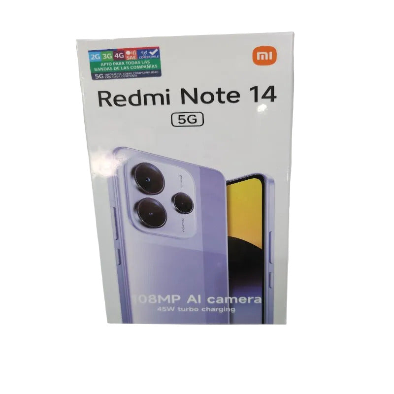 Celular Redmi Note 14 5G Xiaomi 8GB/256GB, Midnight Black