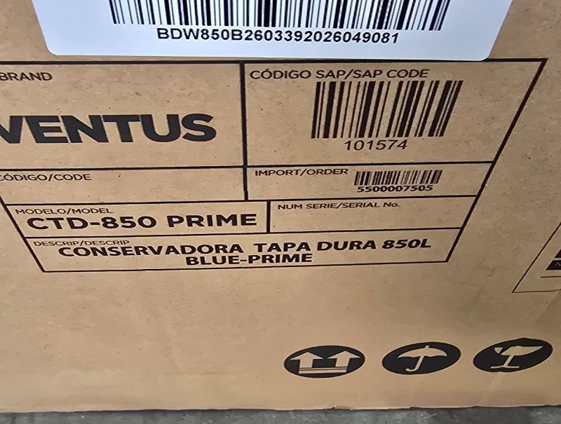 Conservadora Tapa Dura Ventus CTD-850 Prime Blanca 768 Litros