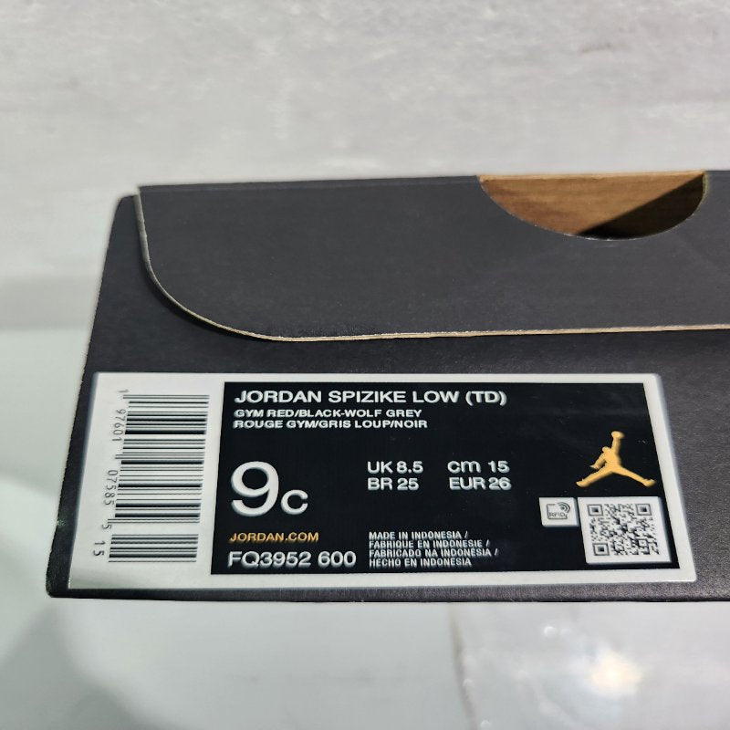 Zapatillas Nike Jordan Spizike Low Gym Red/BLACK WOLF Grey, EUR 26/ CM 15