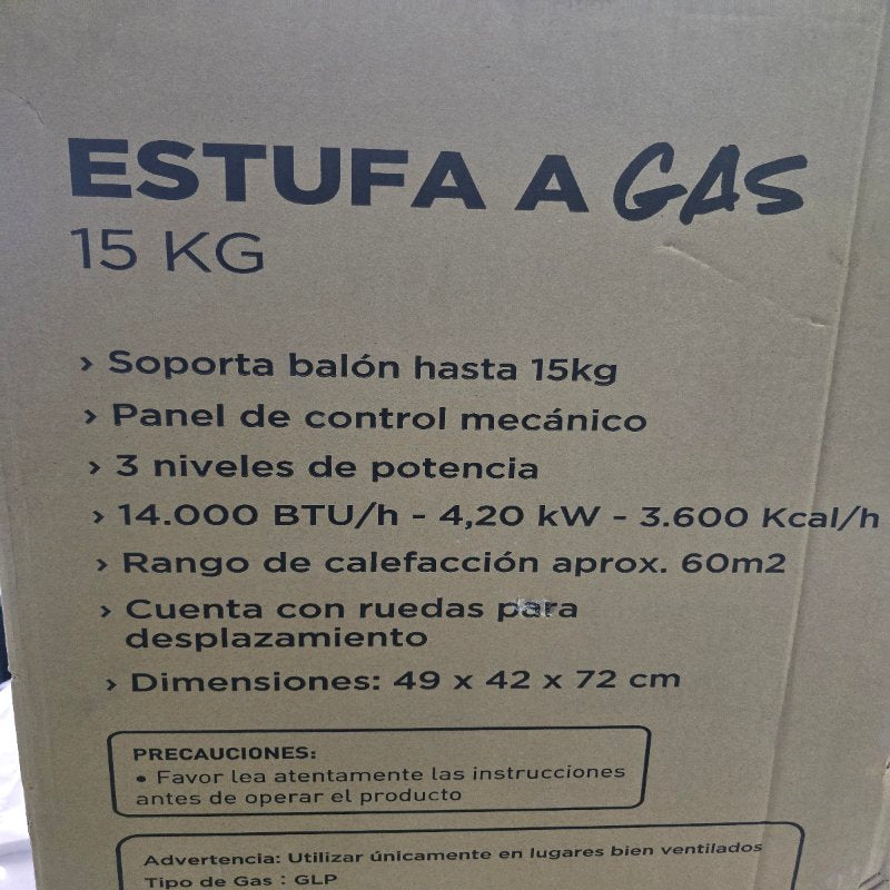 Estufa a Gas NEX 14000 BTU, 15 Kilos