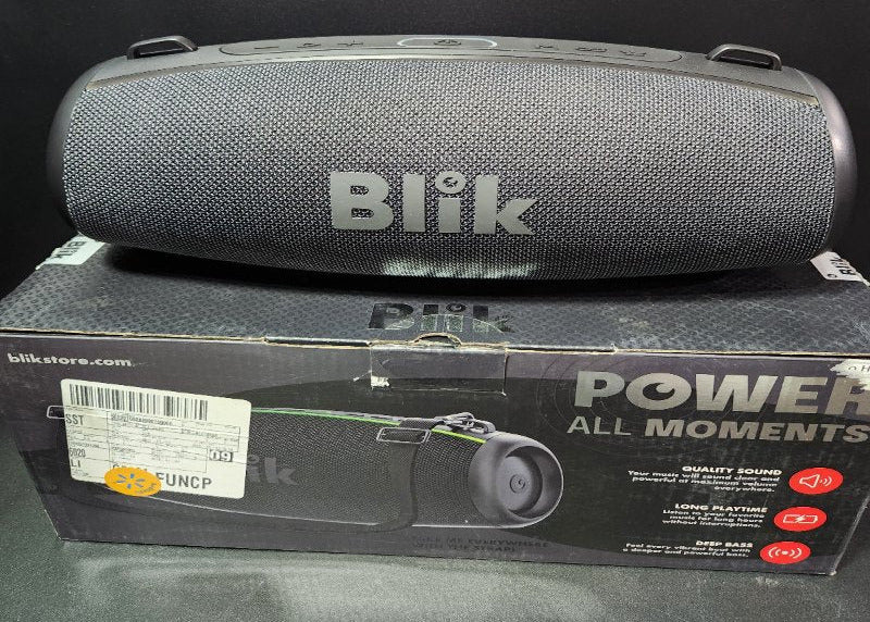 Parlante Bluetooth Portátil Blik BeatBass – Negro, 60W / 24h