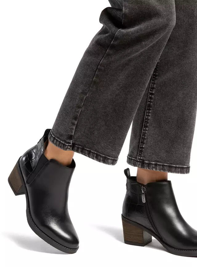 Botín de Cuero Gacel Piera 661092 Negro Talla 39 Femenino