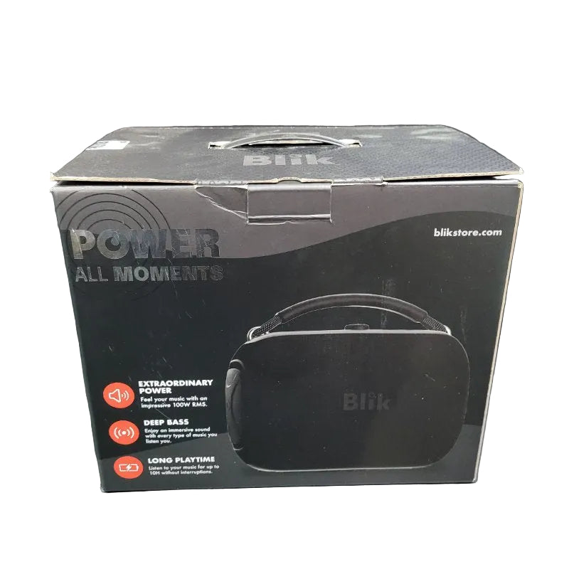 Parlante Bluetooth Portátil Blik Hypebox 1000W Negro