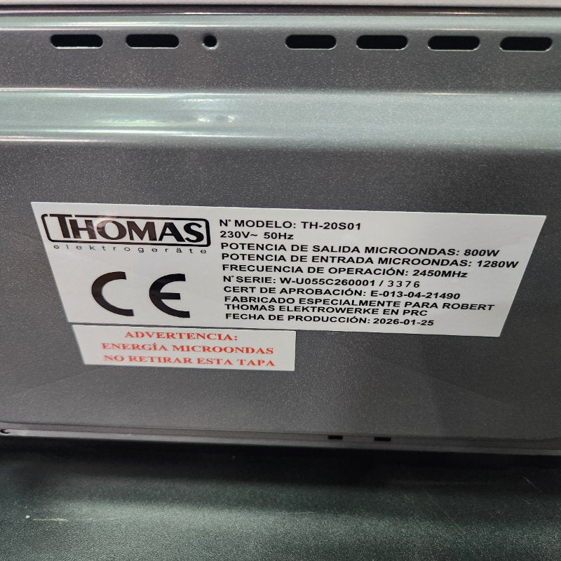 Microondas Thomas TH-20S01 20 Litros