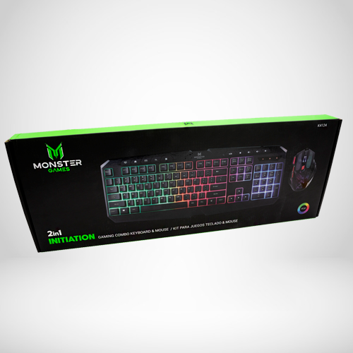 Kit Teclado + Mouse De Gamer Monster Games 2 En 1 Initiation