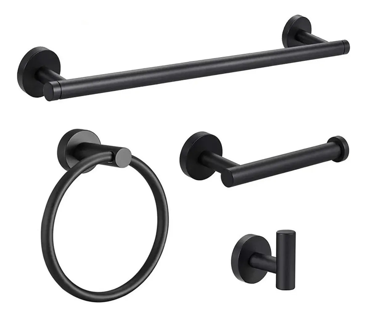 Set De Accesorios De Baño Victtorino 4 Piezas Negro