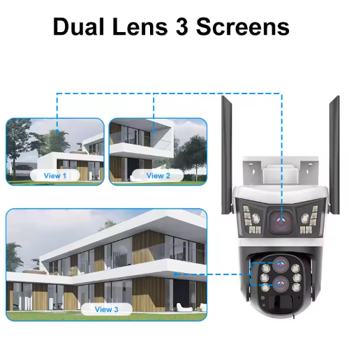 Cámara Smart Solar 10x Genérico V380 Negro/Gris