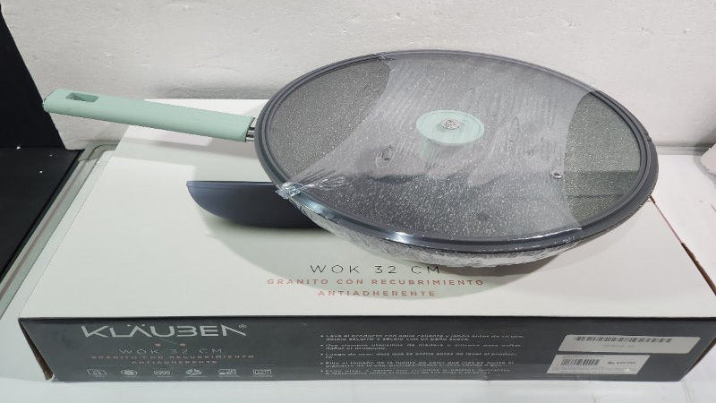 Wok con Tapa Klauben Essential 32 cm, Gris