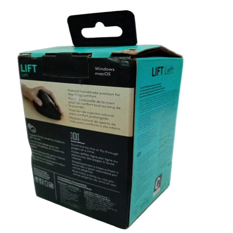 Mouse Ergonómico Logitech Lift Left Vertical Inalámbrico