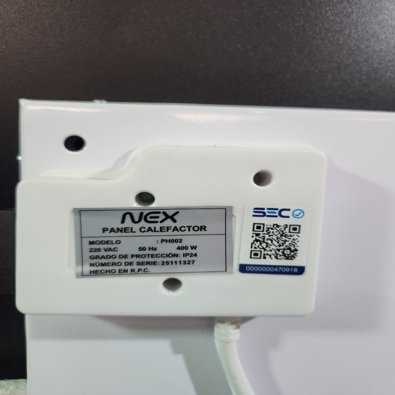 Panel Calefactor de Muro NEX IPX4 400W