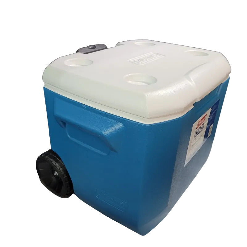 Cooler con Ruedas Coleman Chiller 56.7 Litros Azul
