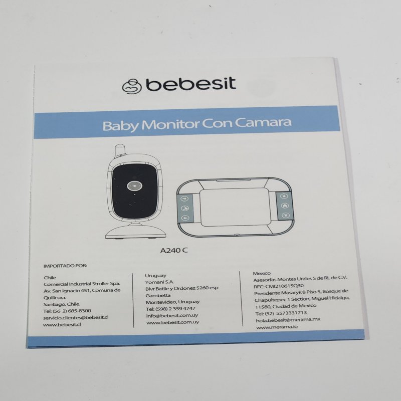 Monitor de Bebé Bebesit A240C con Pantalla a Color y Visión Nocturna