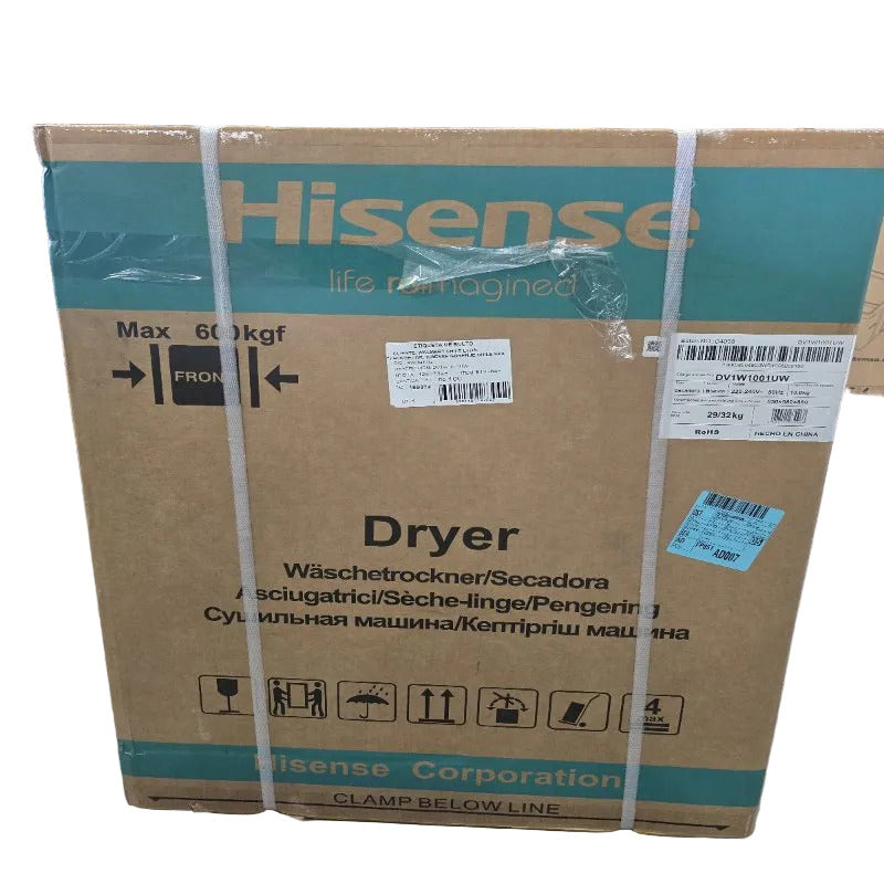 Secadora Hisense DV1W1001UW 10 kg, Blanco