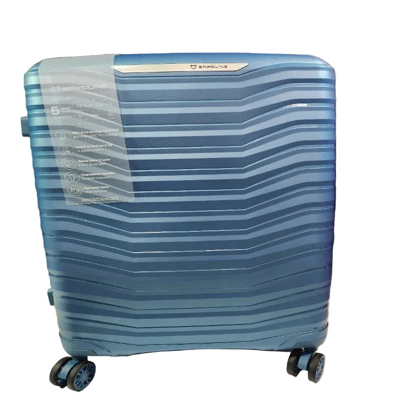 Maleta de Viaje Saxoline Titanium Mediana 66 Litros, Azul