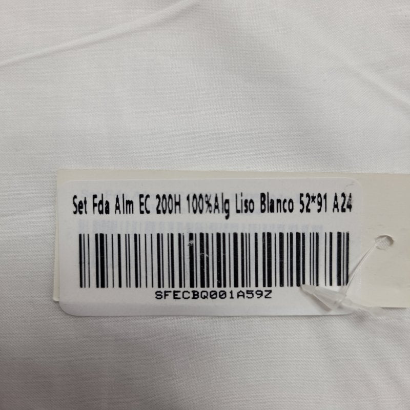 Pack 4 Fundas De Almohada Cannon Home Ec 200h Liso Blanco King