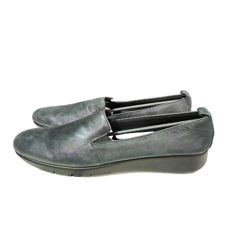 Zapatos de Vestir Hush Puppies Judita Cuero Femenino, Metalizado Navy