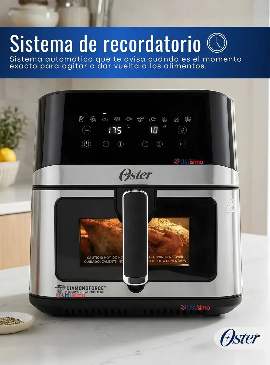 Freidora de Aire Digital Oster CKSTAF75WDSSDF-052 7.5 Litros 10 Programas