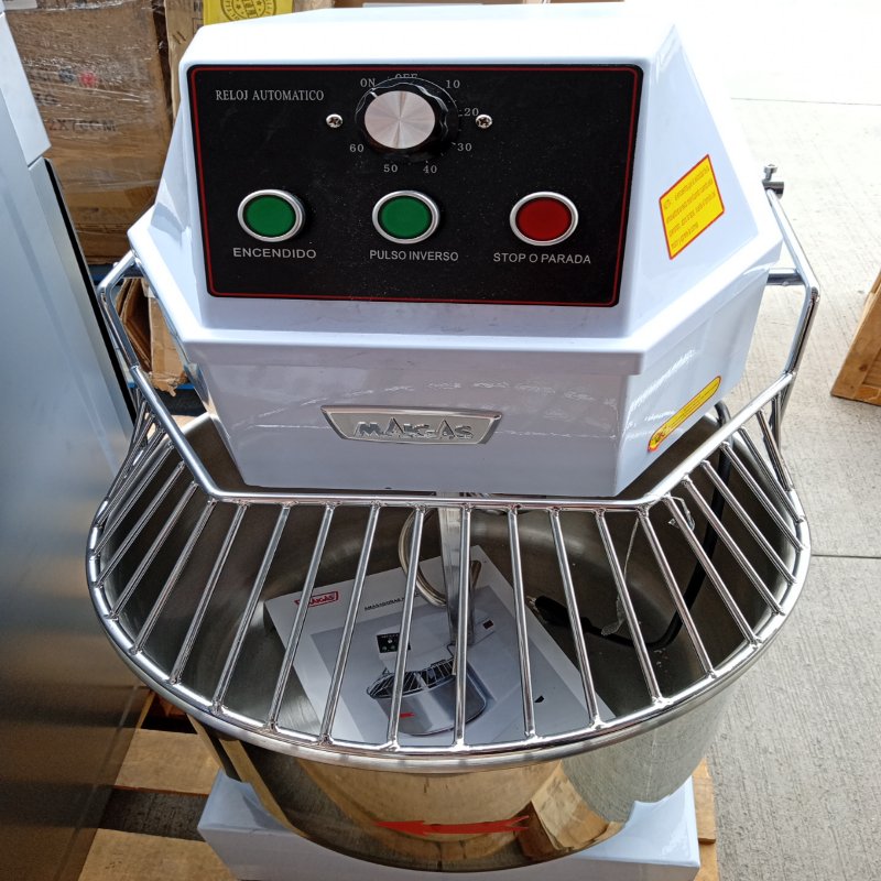 Amasadora Industrial Maigas HS30 12 kg/ 35 Litros, Blanco