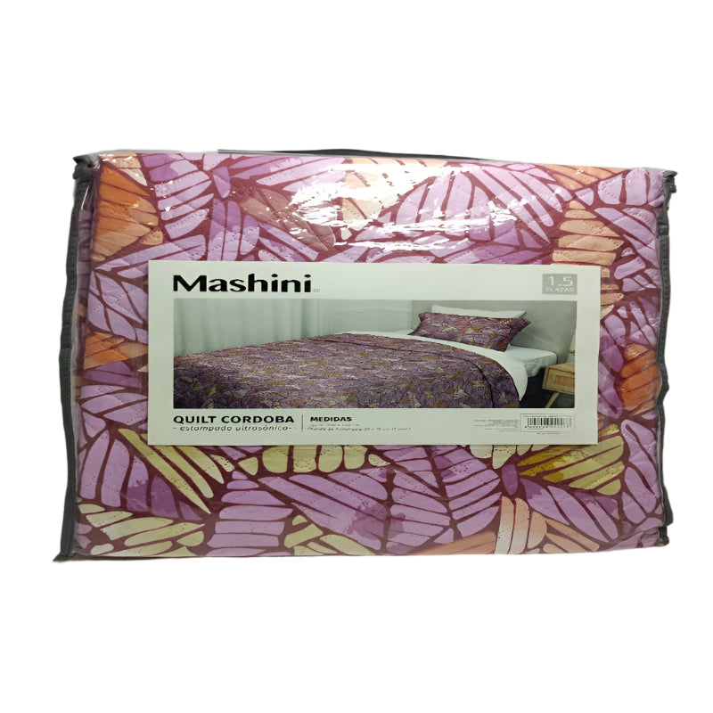 Cobertor De Cama Mashini Cordoba Morado 1.5 Plazas