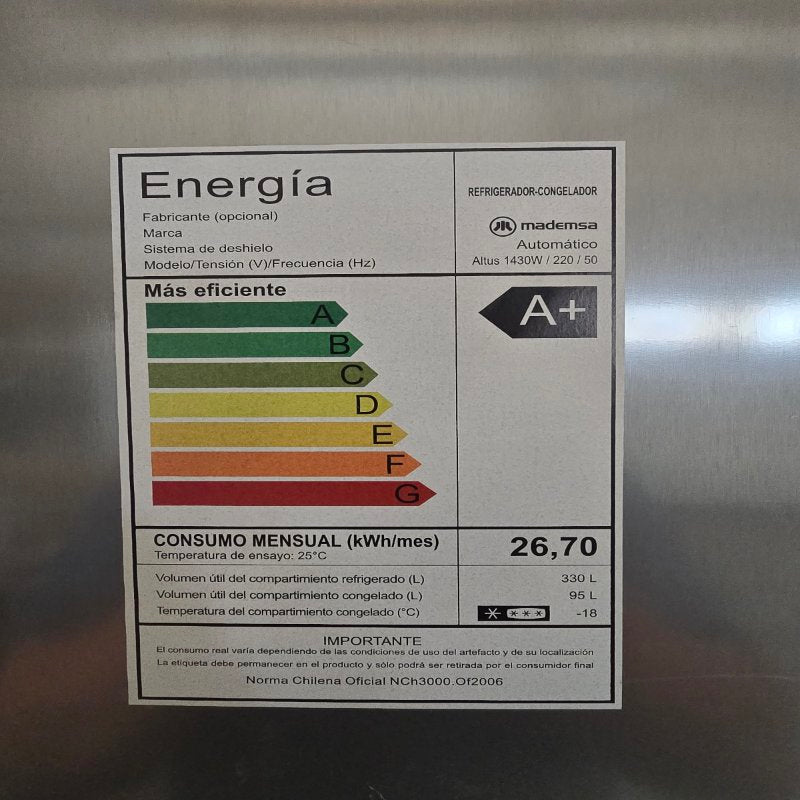 Refrigerador Mademsa No Frost 425 Litros ALTUS 1430W