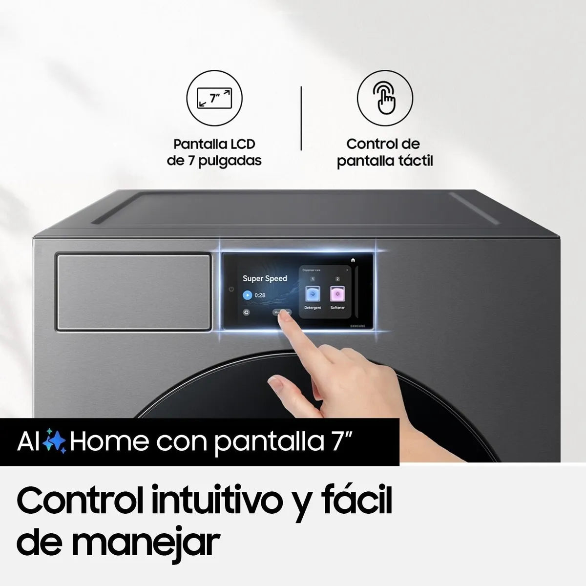 Lavadora Carga Frontal Samsung WF90F25ADS 25 kg