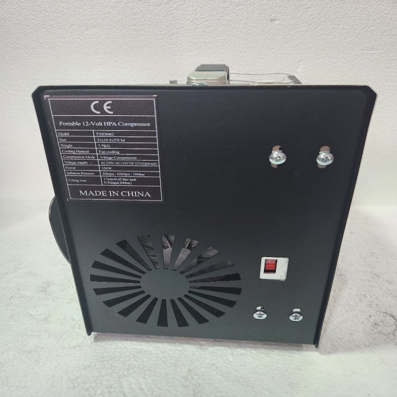 Compresor de aire PCP portátil Tuxing 4500 PSI 12V, Negro