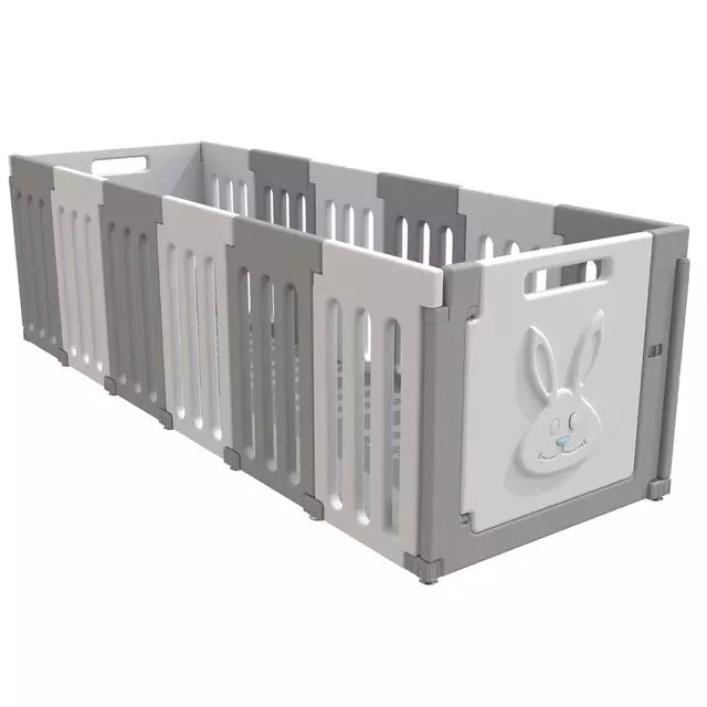Corral Didáctico de Juegos Bunny Grey Requena Blanco/Gris