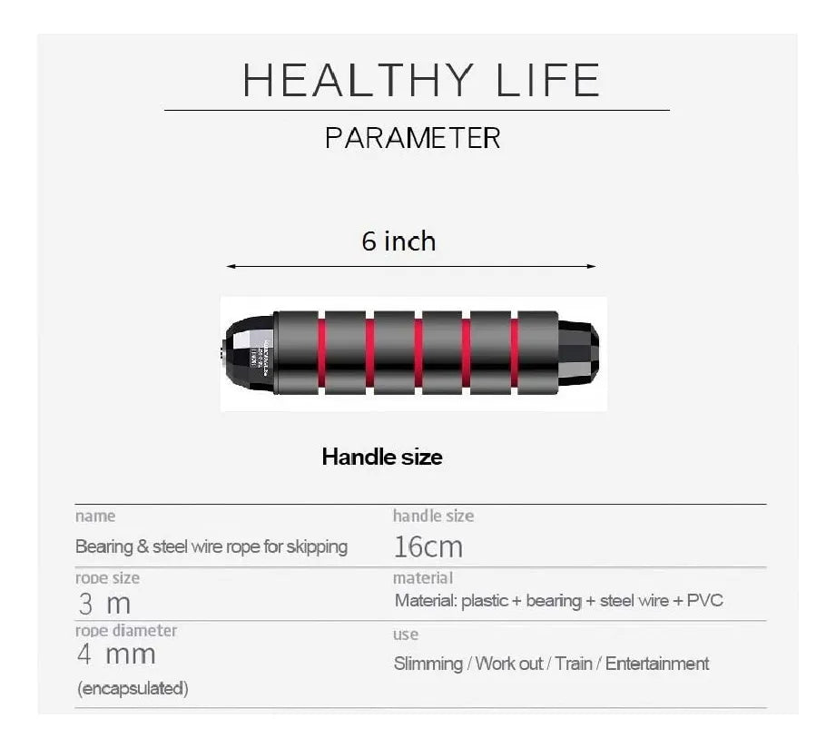 Cuerda Para Entrenamiento Degol Con Rodamientos Con Manillas Negro